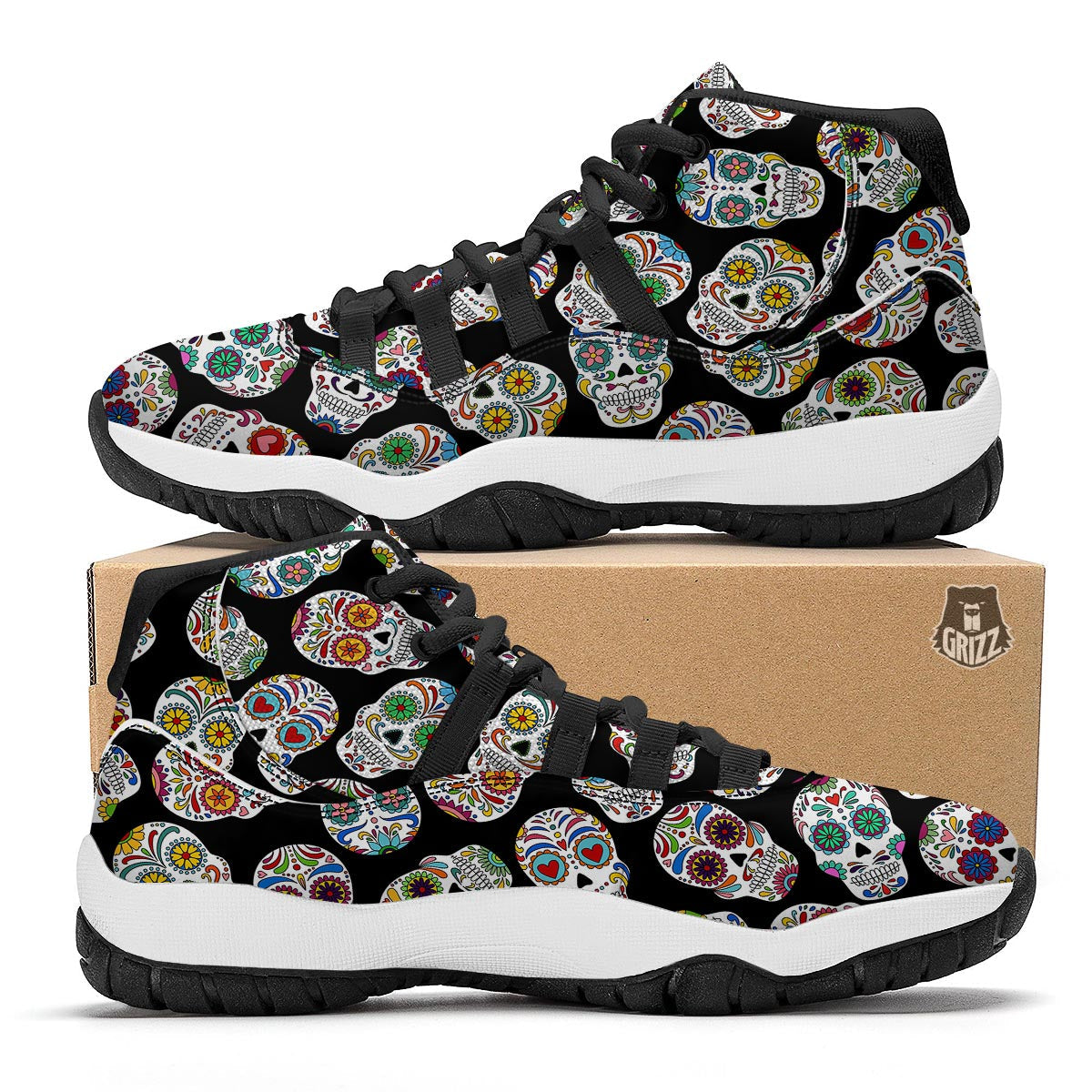 Pixel Art Space 8 Bit Print Pattern Black Bball Shoes-grizzshop