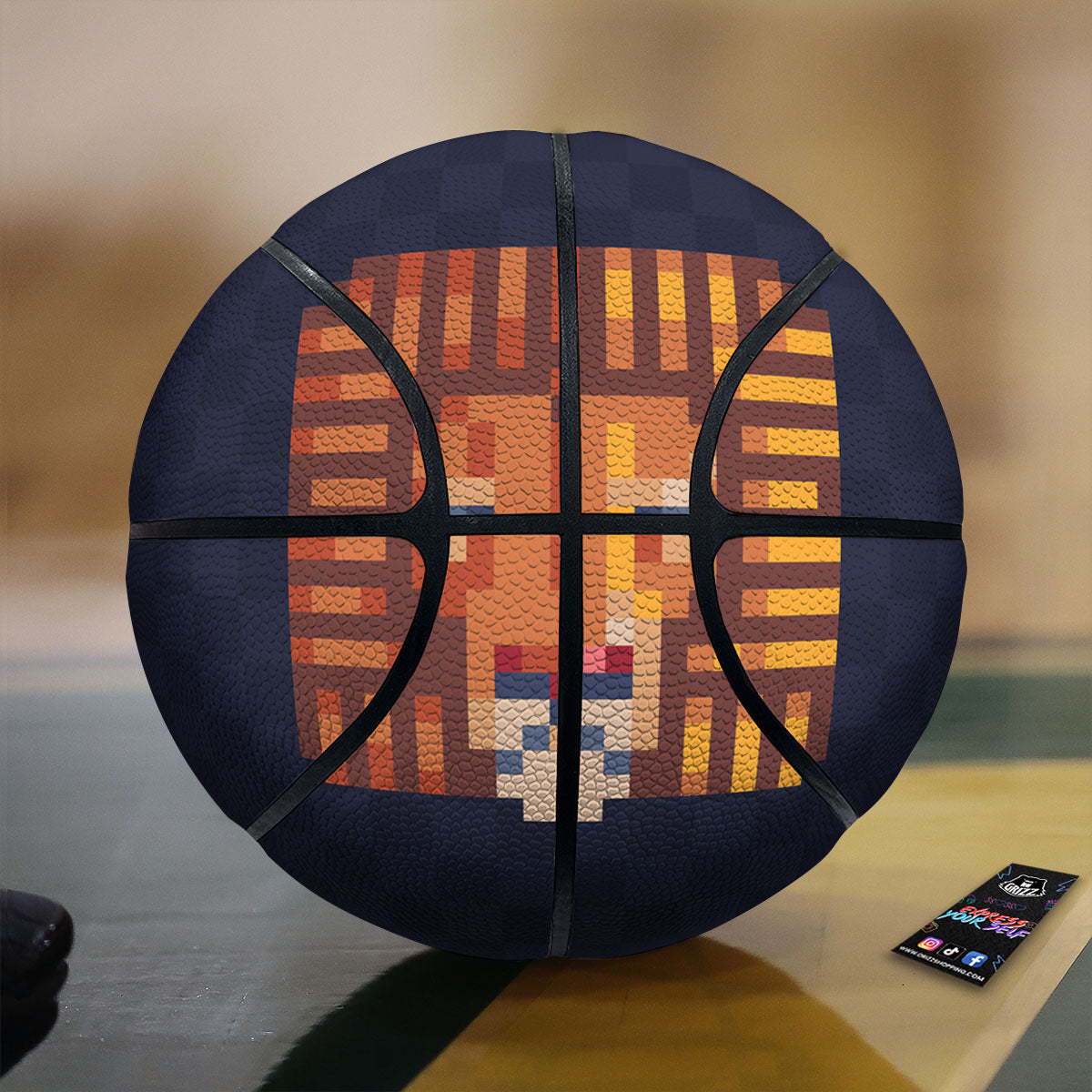 Pixel Leo Print Basketball-grizzshop
