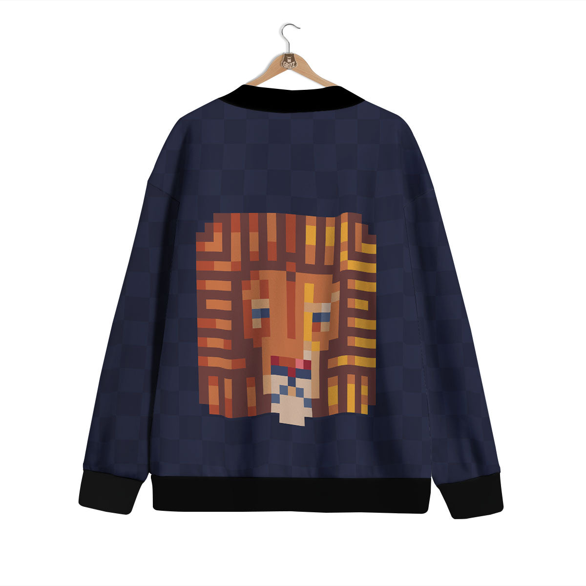 Pixel Leo Print Cardigan-grizzshop