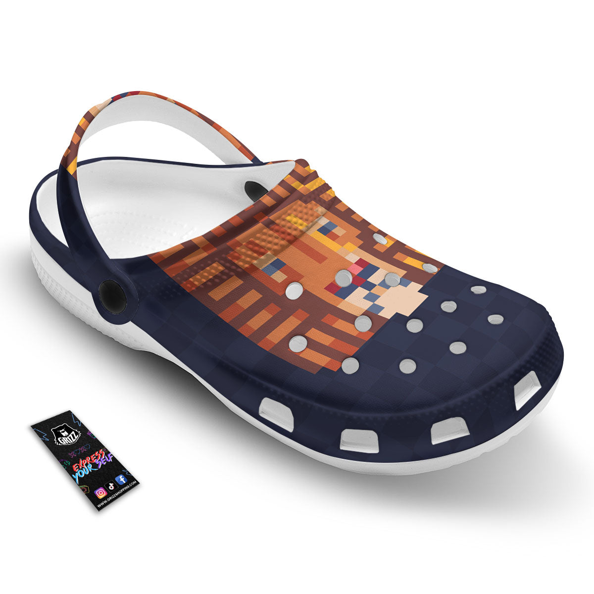 Pixel Leo Print Clog-grizzshop