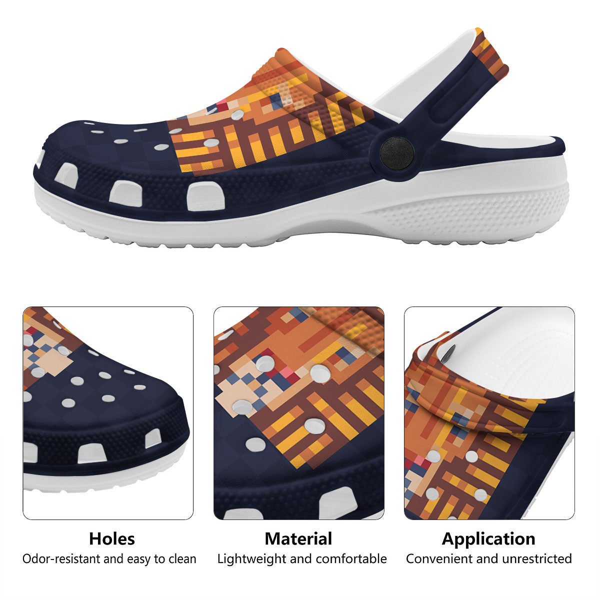 Pixel Leo Print Clog-grizzshop