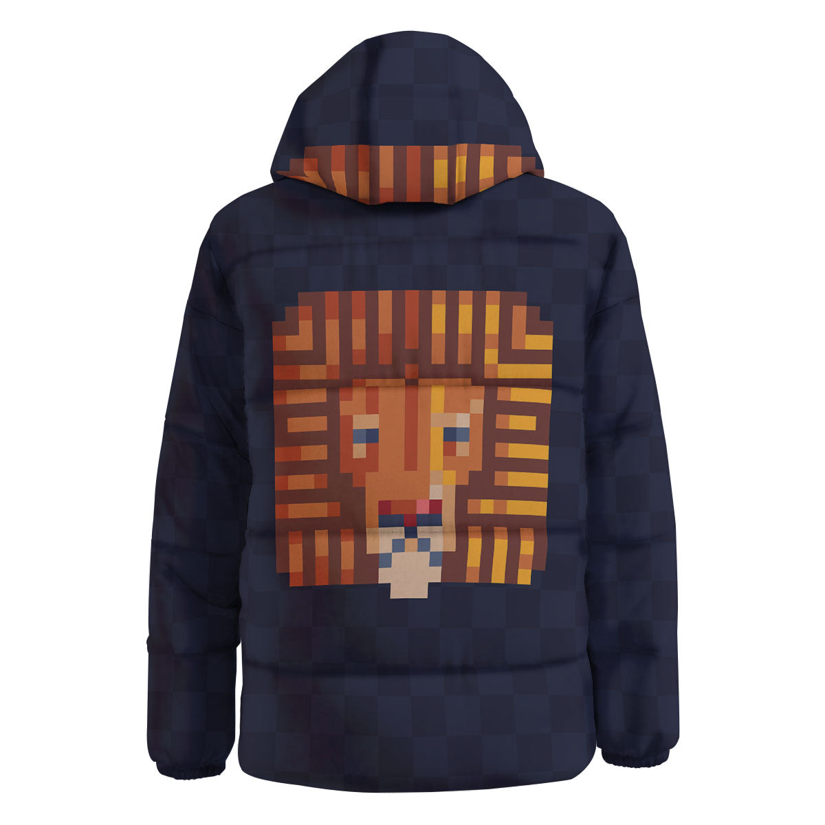 Pixel Leo Print Down Jacket-grizzshop
