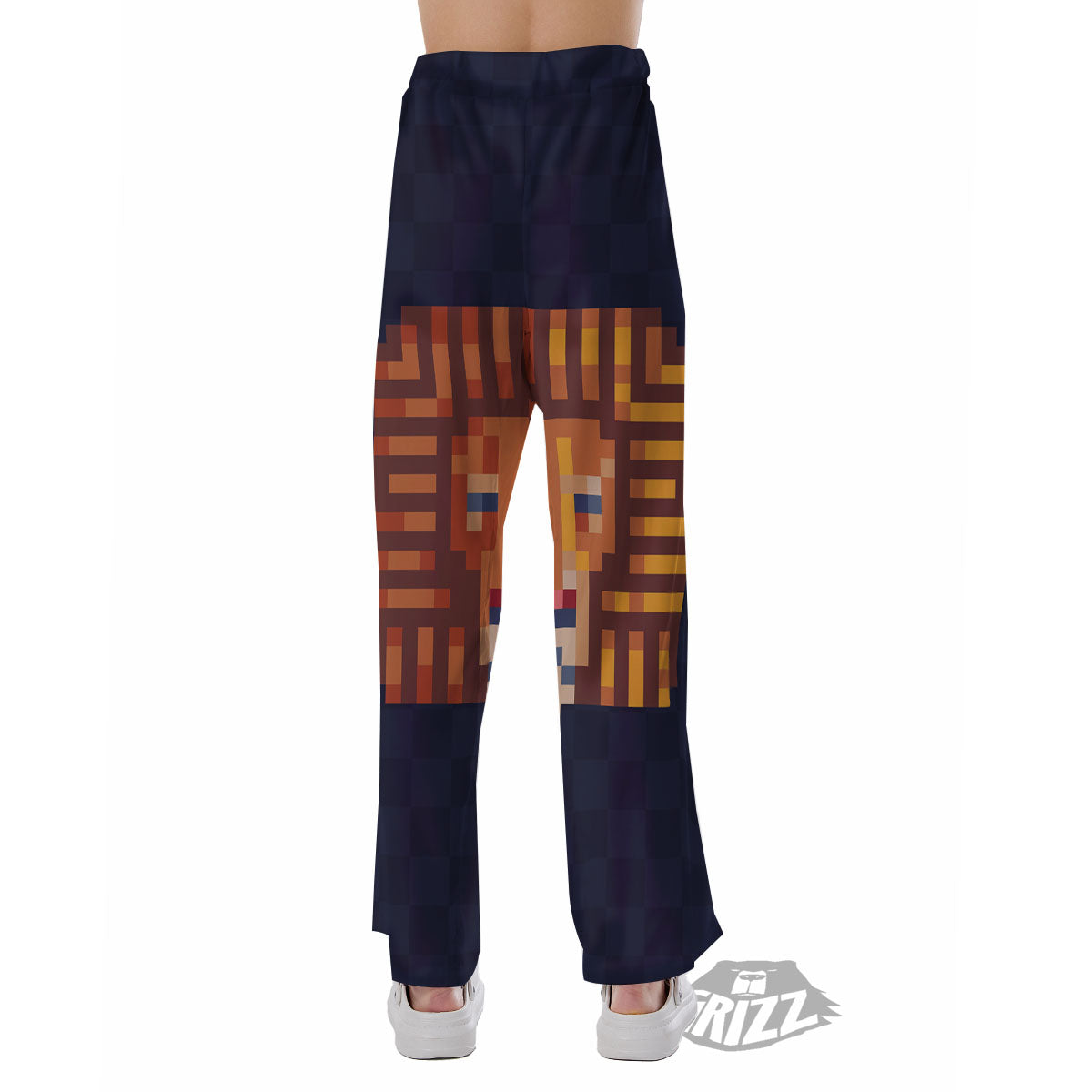 Pixel Leo Print Pajama Pants-grizzshop