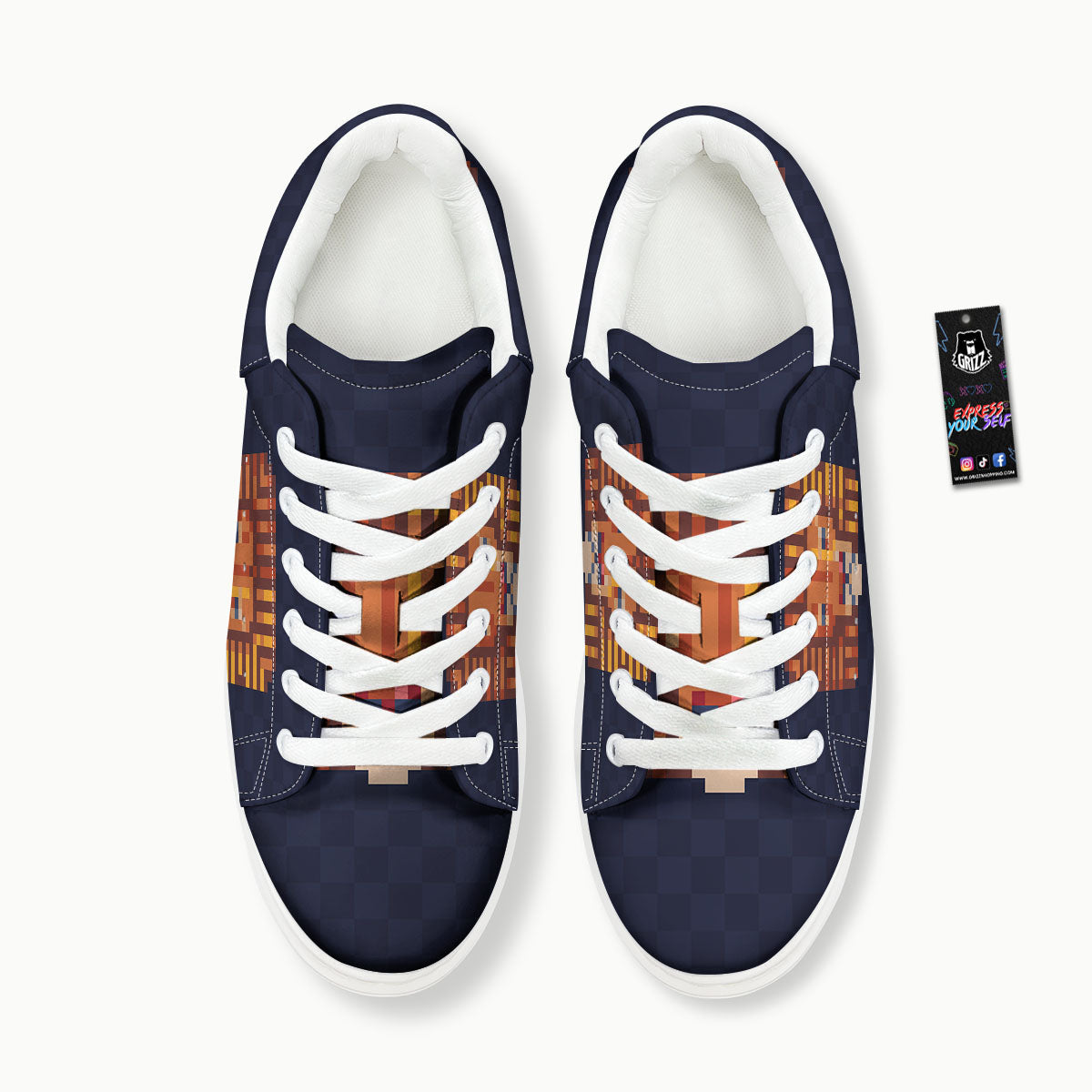 Pixel Leo Print Platform Shoes-grizzshop