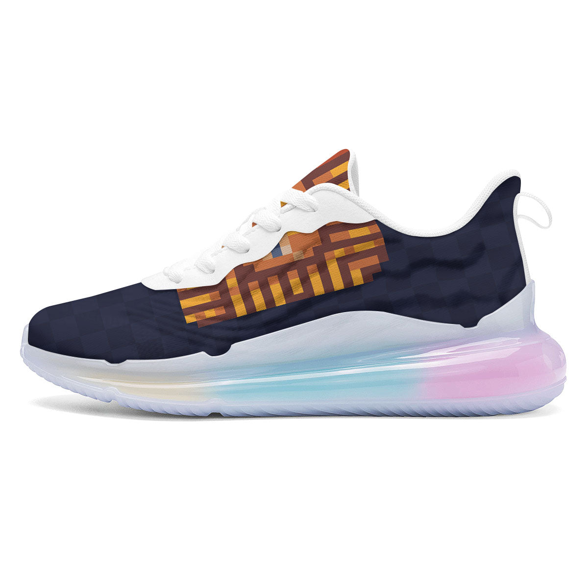 Pixel Leo Print Running Sneakers-grizzshop