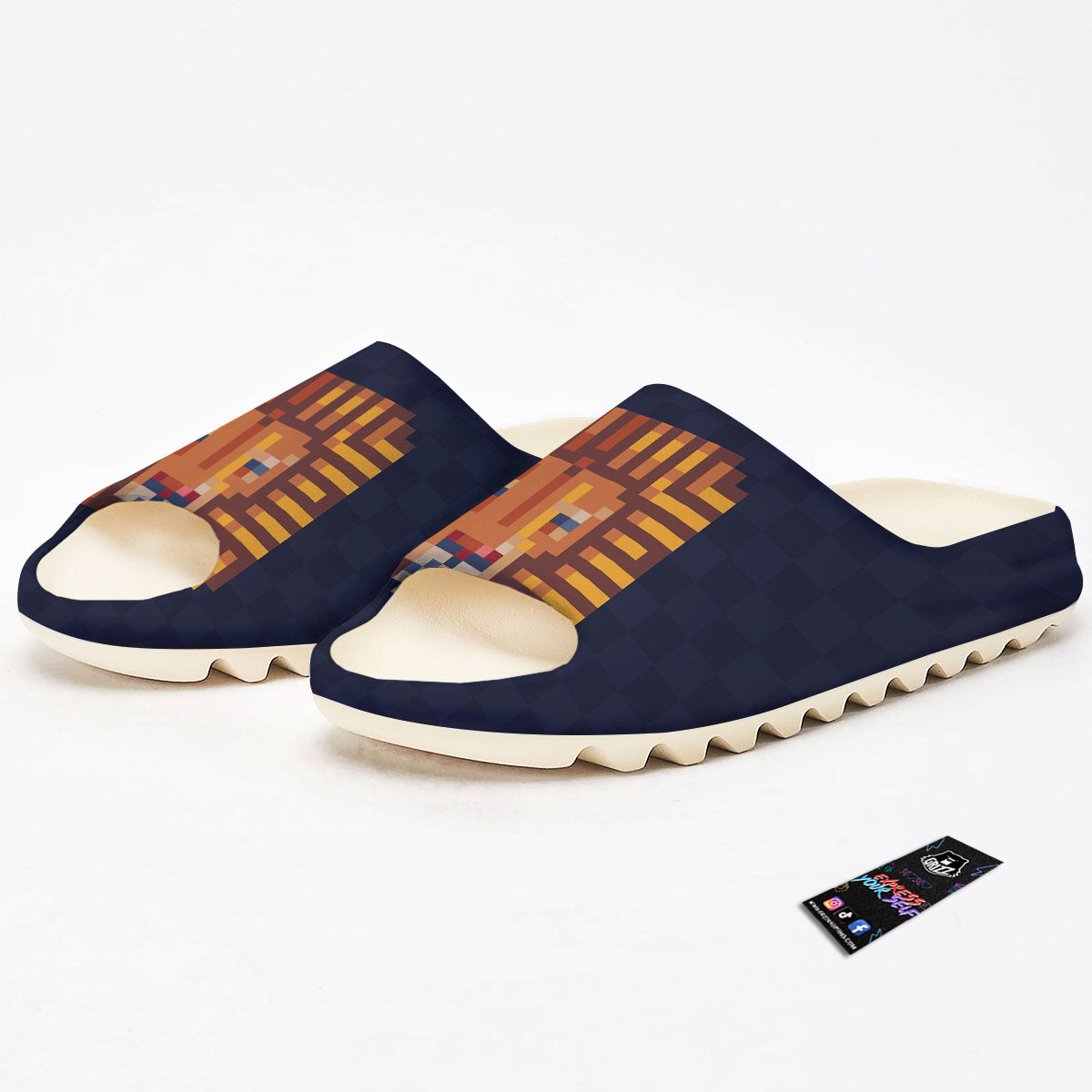 Pixel Leo Print Sandals-grizzshop