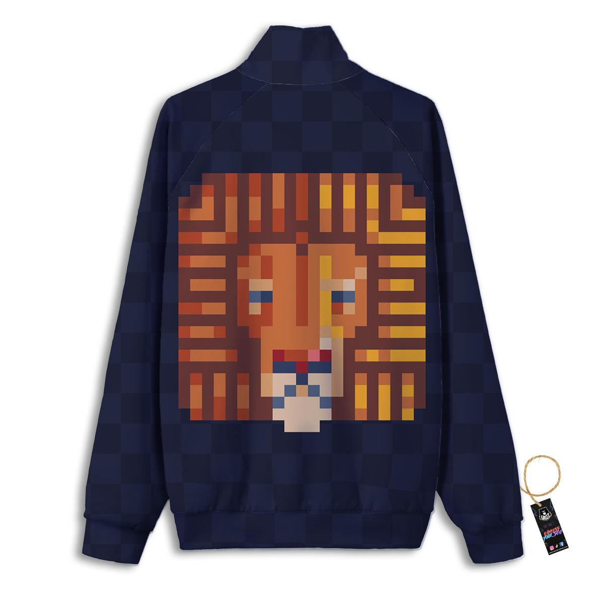 Pixel Leo Print Track Jacket-grizzshop