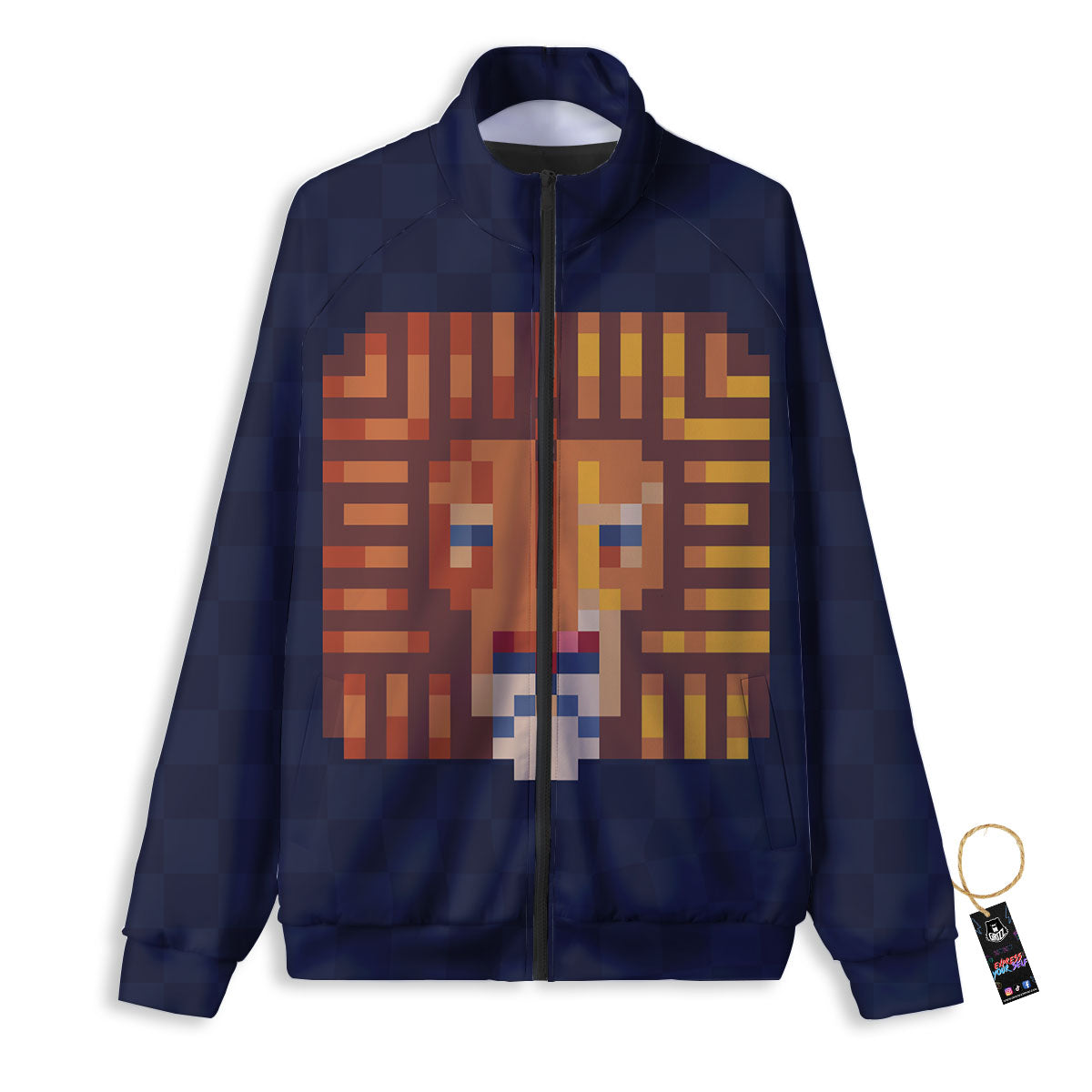 Pixel Leo Print Track Jacket-grizzshop