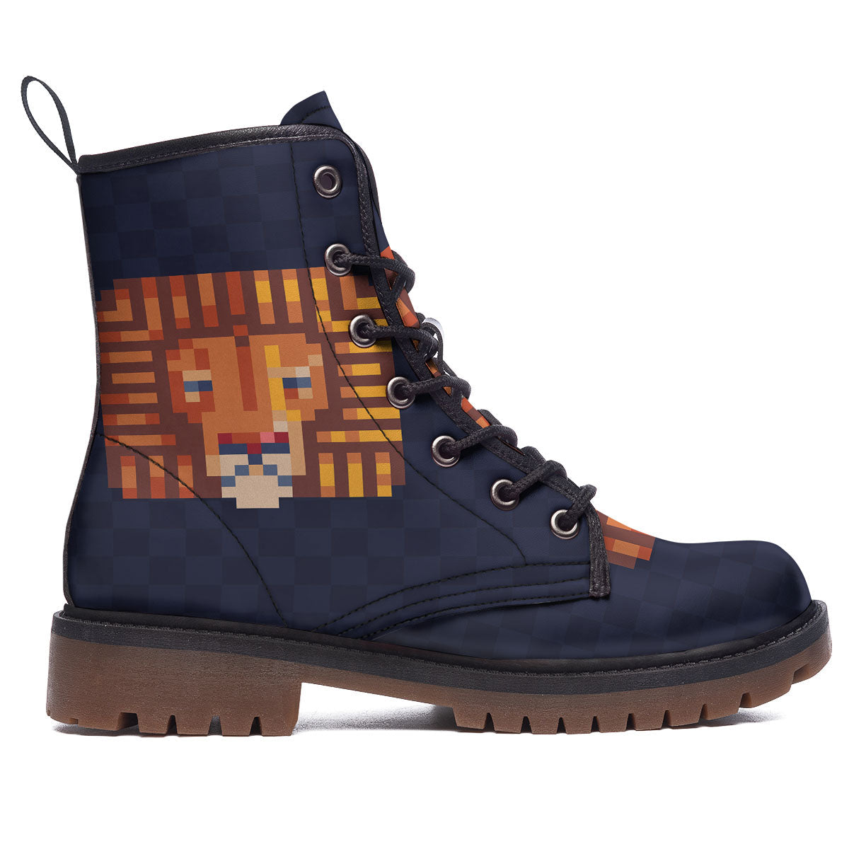 Pixel Leo Print Work Boots-grizzshop