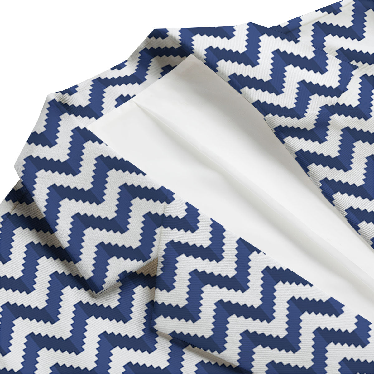 Pixel Zigzag Print Pattern Men's Blazer-grizzshop