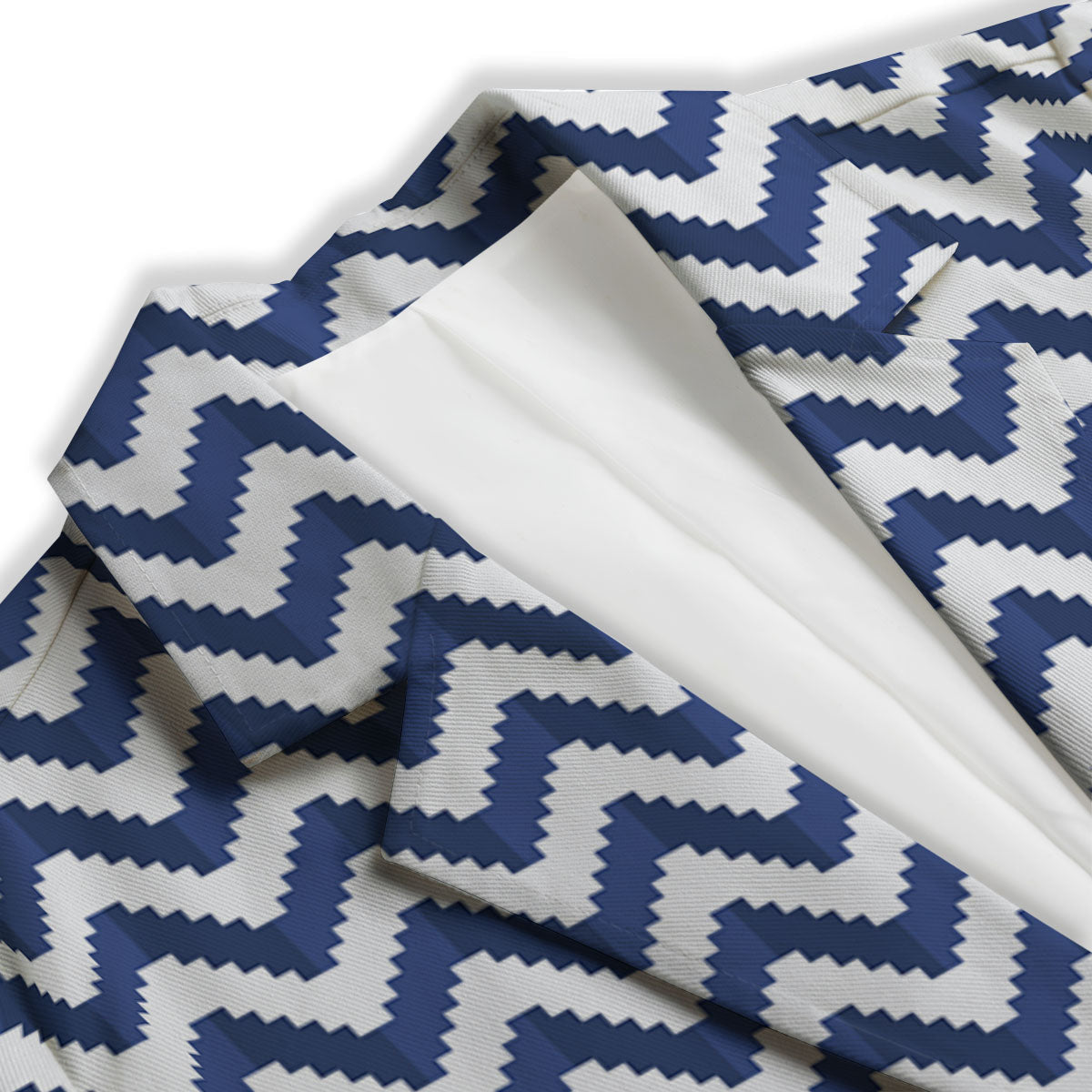 Pixel Zigzag Print Pattern Women's Blazer-grizzshop