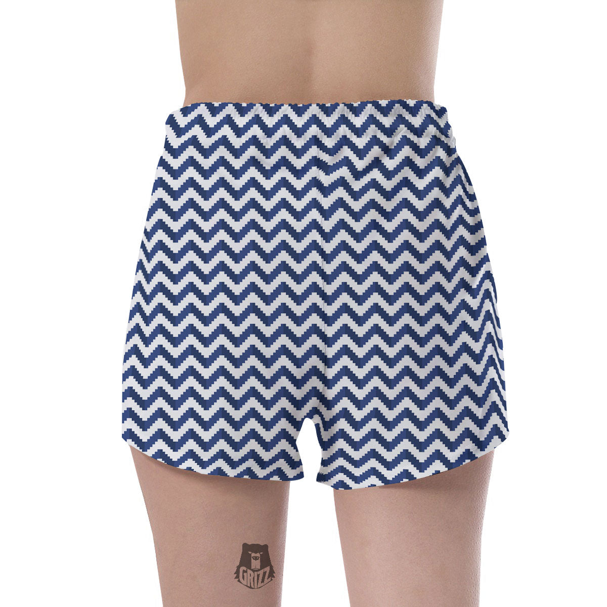 Pixel Zigzag Print Pattern Women's Shorts-grizzshop