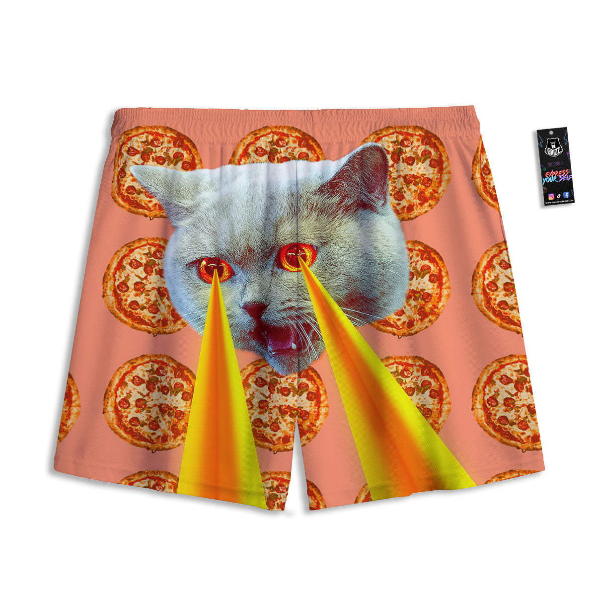 Poker Cards Print Mesh Shorts