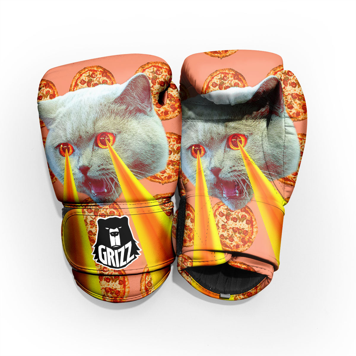 Pizza And Cat Print Pro Boxing Glove