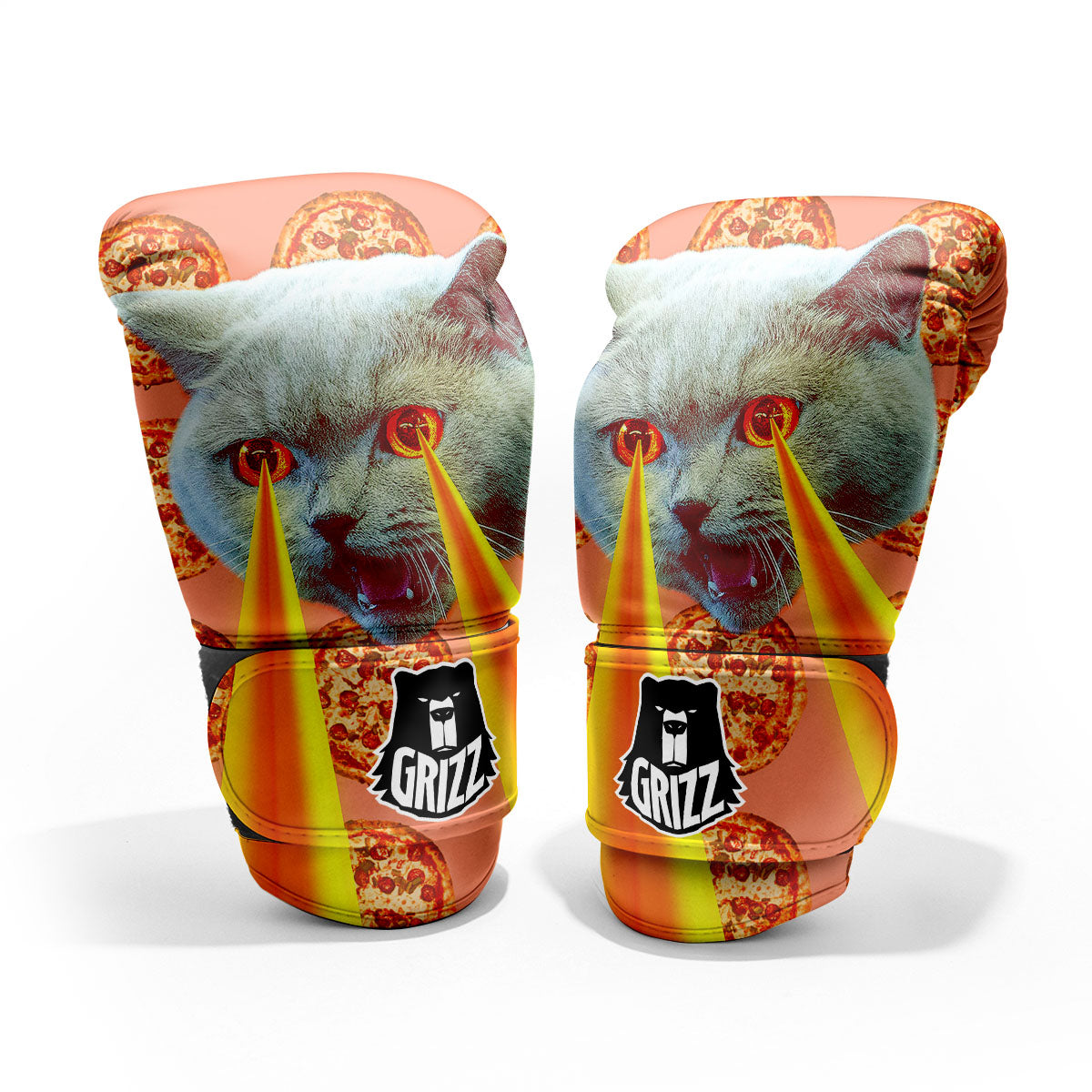 Pizza And Cat Print Pro Boxing Glove