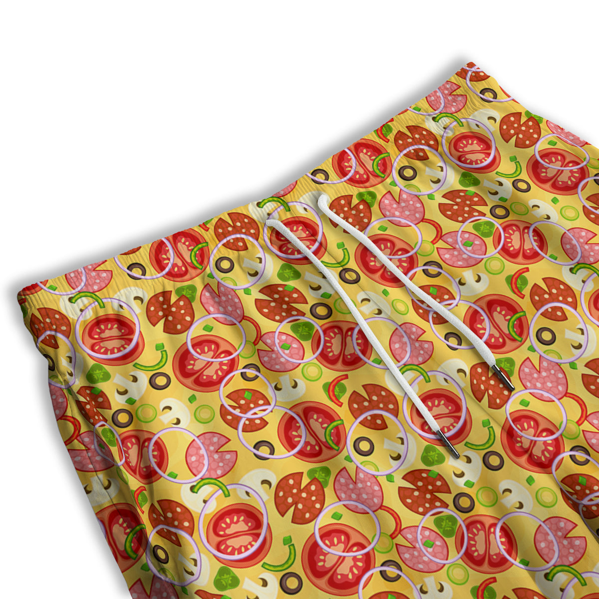 Pizza And Different Ingredients Print Pattern Men's Athletic Shorts