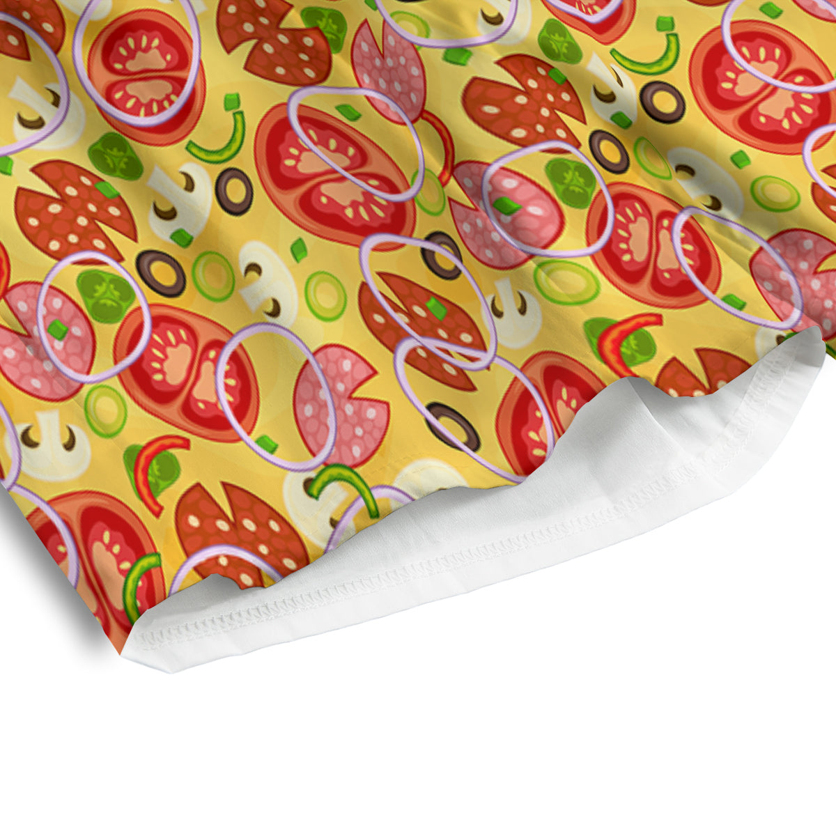 Pizza And Different Ingredients Print Pattern Men's Athletic Shorts
