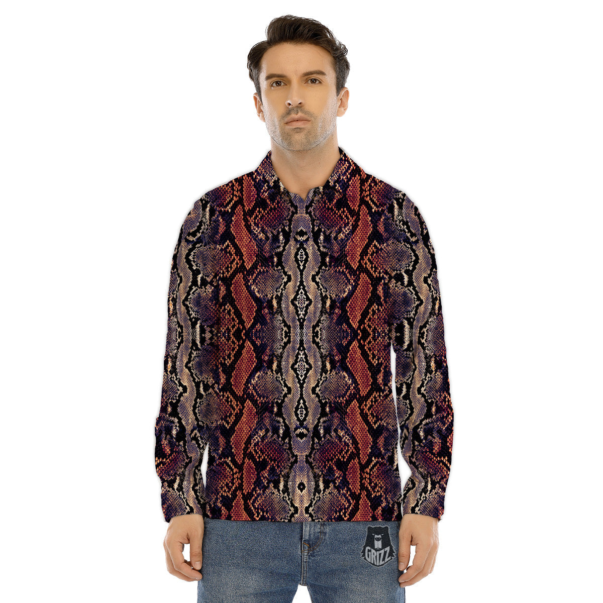 Pizza And Different Ingredients Print Pattern Men's Dress Shirts-grizzshop