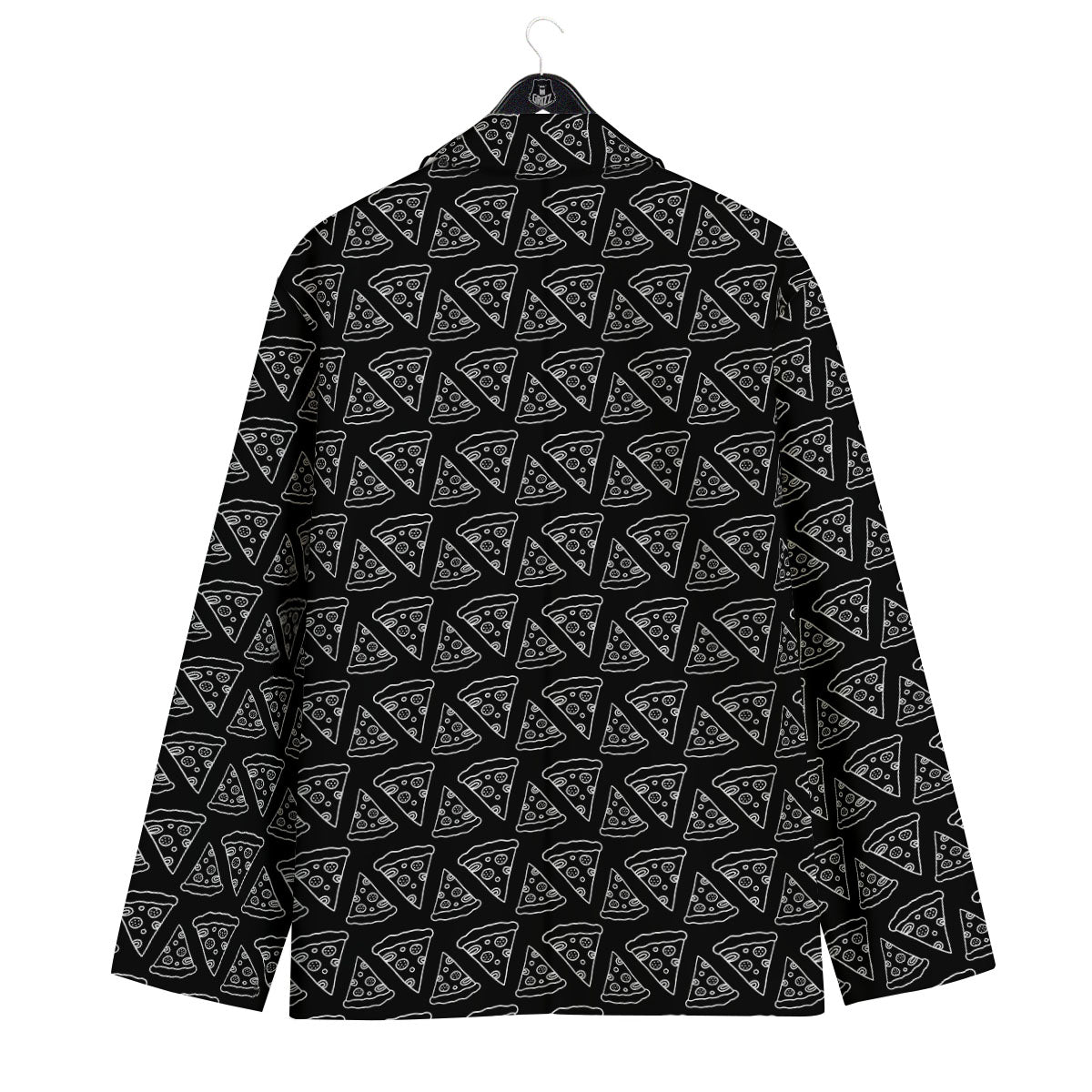 Pizza Black Print Pattern Men's Sport Coat-grizzshop