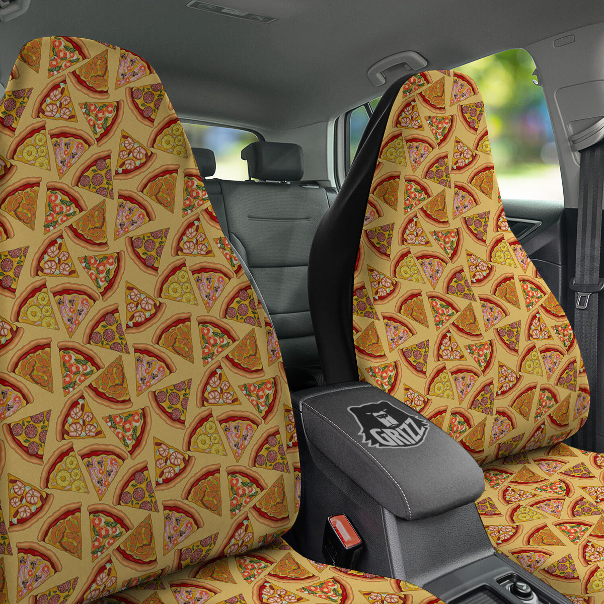 Pizza Fast Food Print Pattern Car Seat Covers-grizzshop