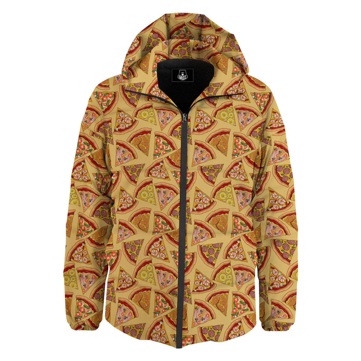 Pizza Fast Food Print Pattern Down Jacket-grizzshop