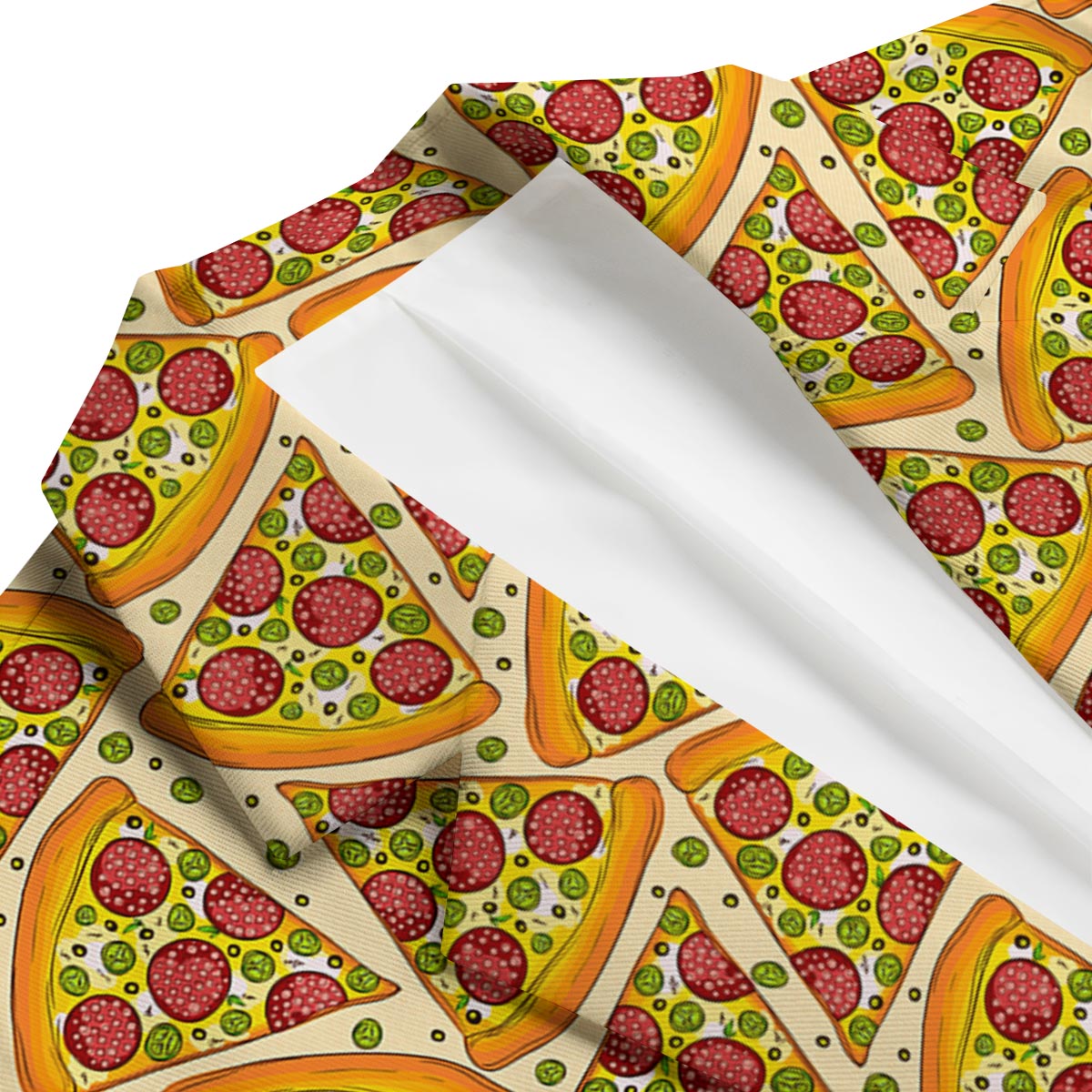 Pizza Pattern Print Men's Blazer-grizzshop