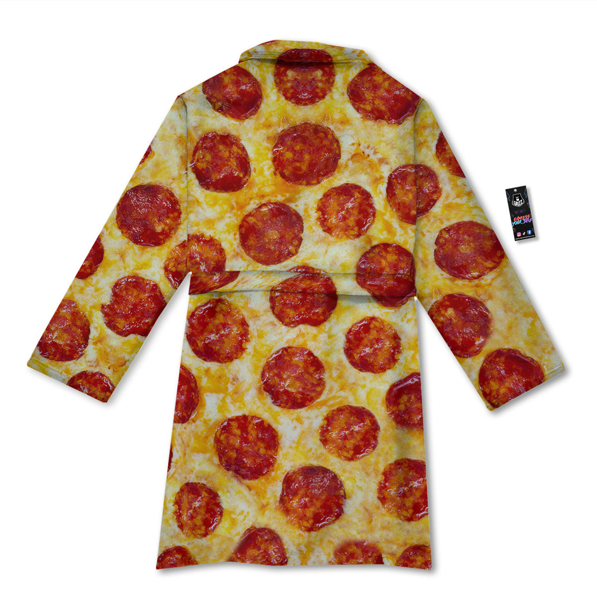 Pizza Pepperoni Print Bathrobe-grizzshop