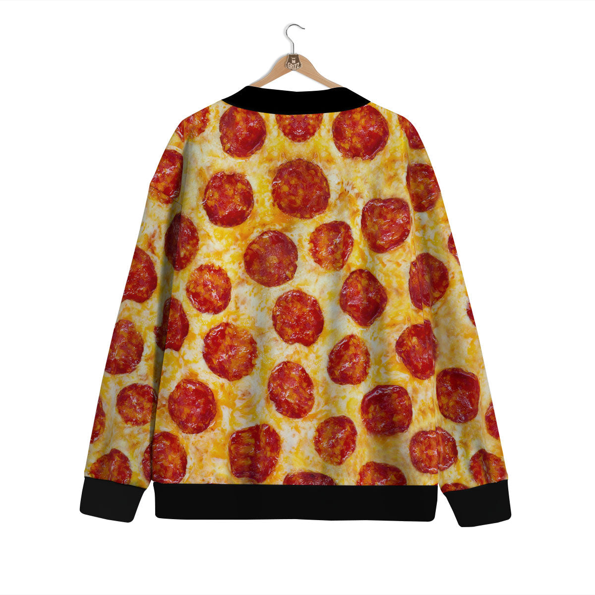 Pizza Pepperoni Print Cardigan-grizzshop