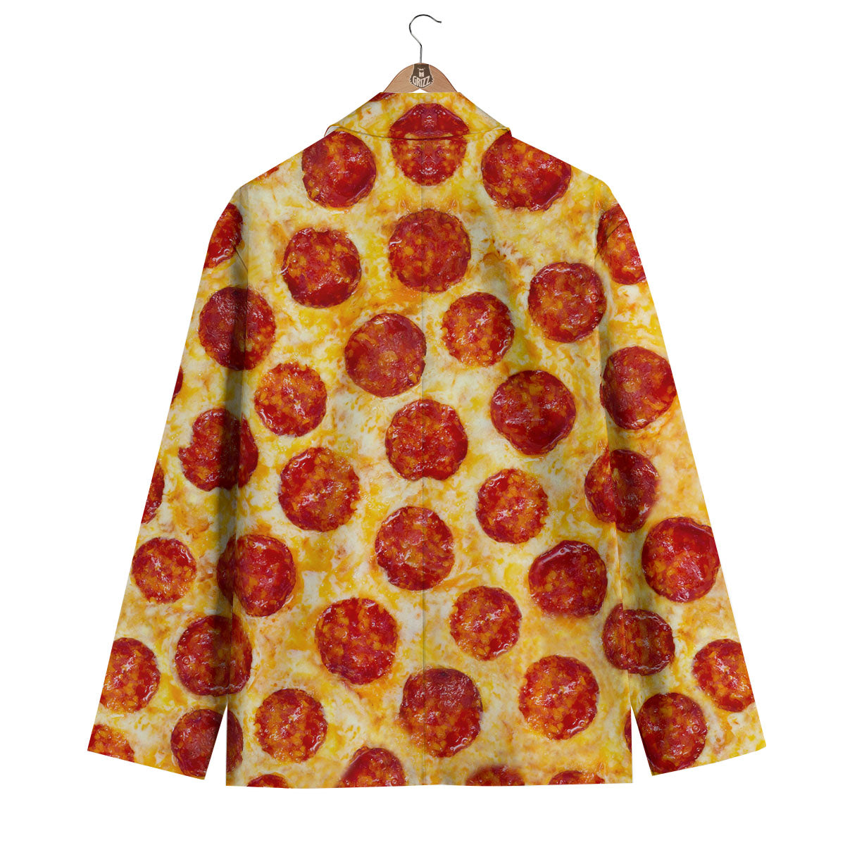 Pizza Pepperoni Print Men's Blazer-grizzshop