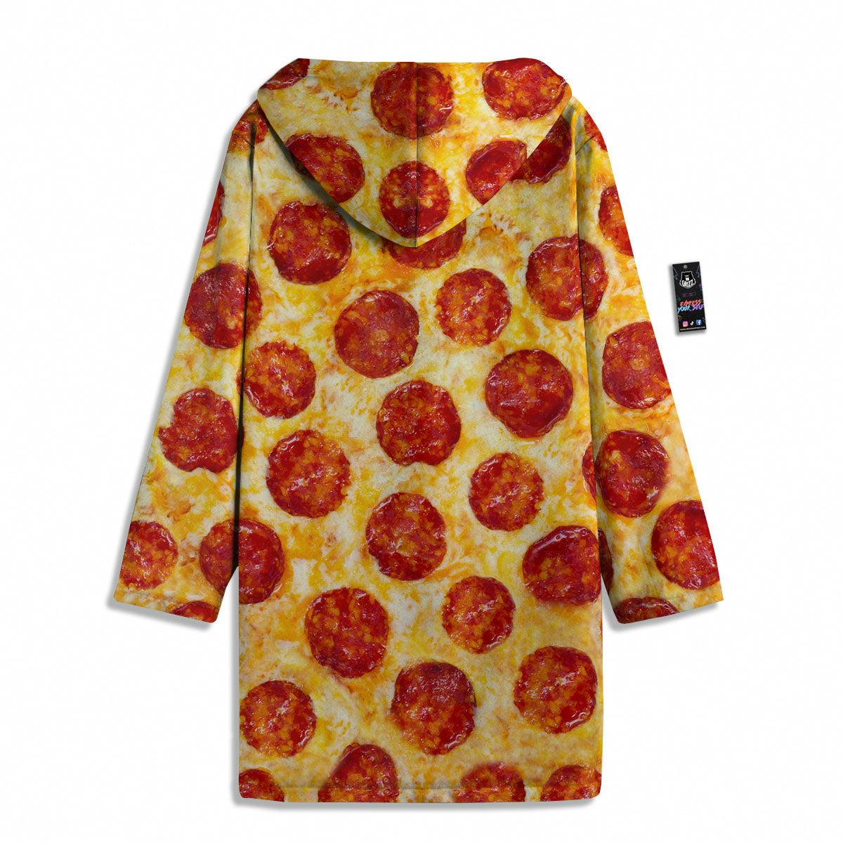 Pizza Pepperoni Print Men's Windbreaker Jacket-grizzshop