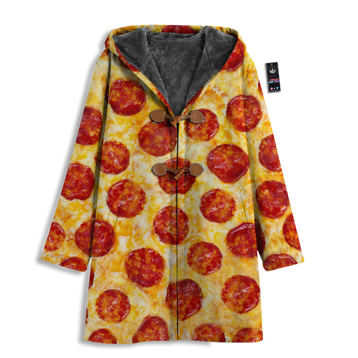Pizza Pepperoni Print Men's Windbreaker Jacket-grizzshop