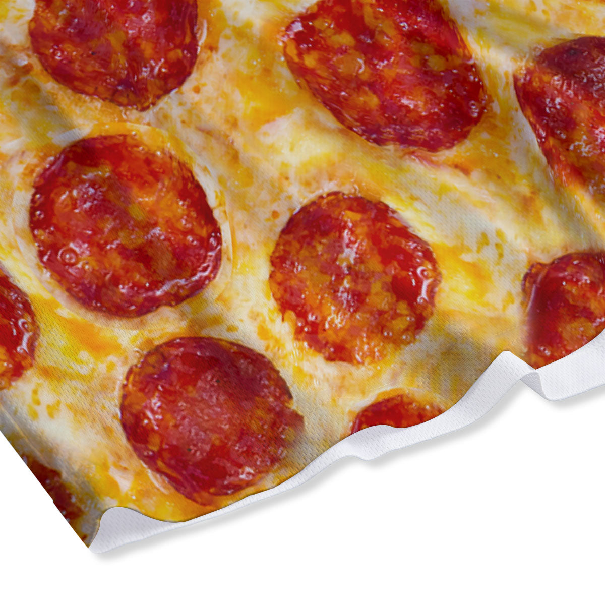 Pizza Pepperoni Print Mesh Shorts