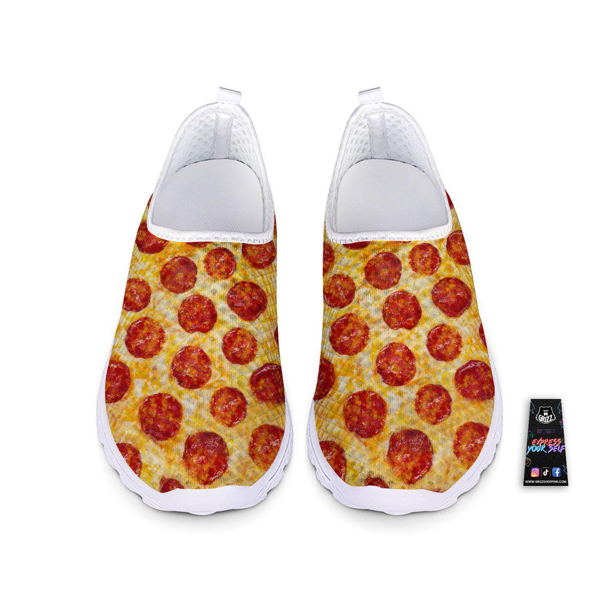 Pizza Pepperoni Print Nurse Shoes-grizzshop
