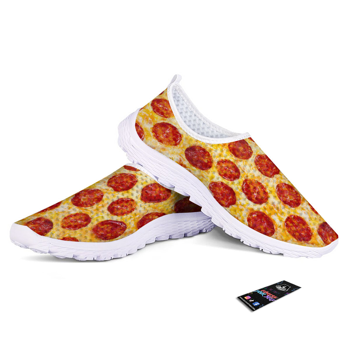Pizza Pepperoni Print Nurse Shoes-grizzshop