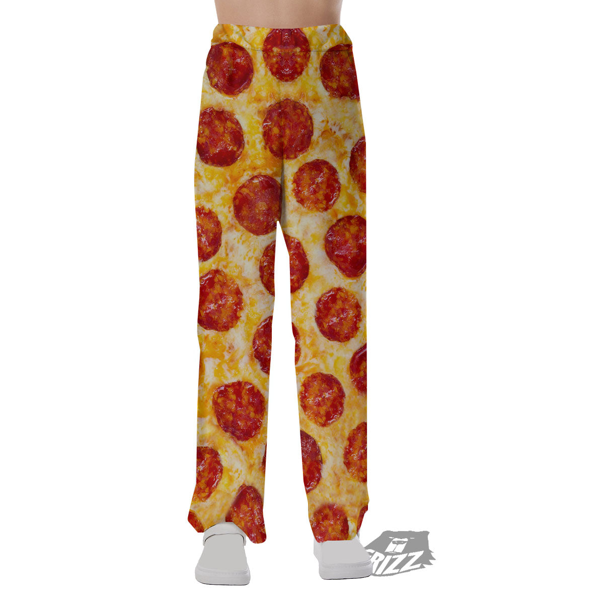 Pizza Pepperoni Print Pajama Pants-grizzshop