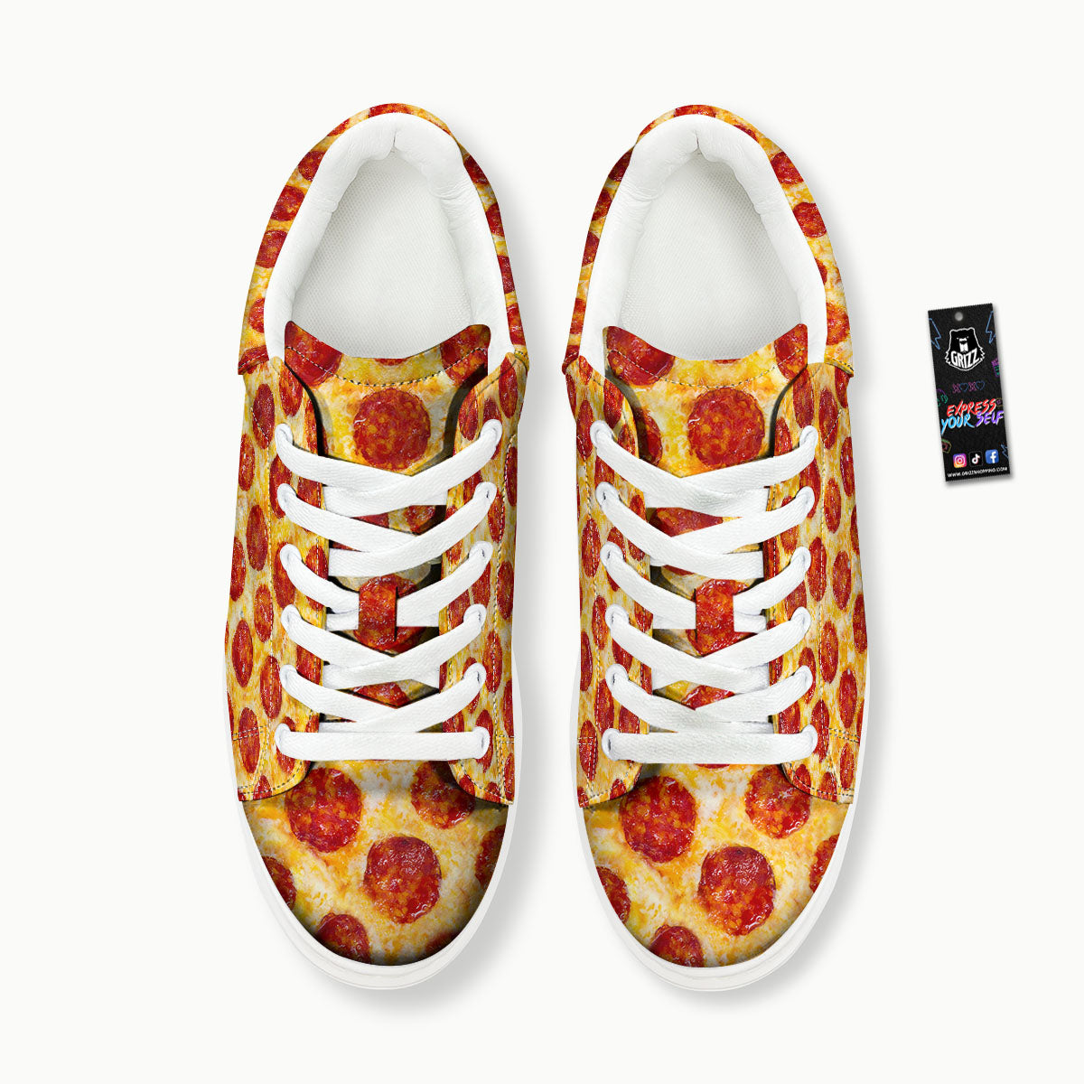 Pizza Pepperoni Print Platform Shoes-grizzshop