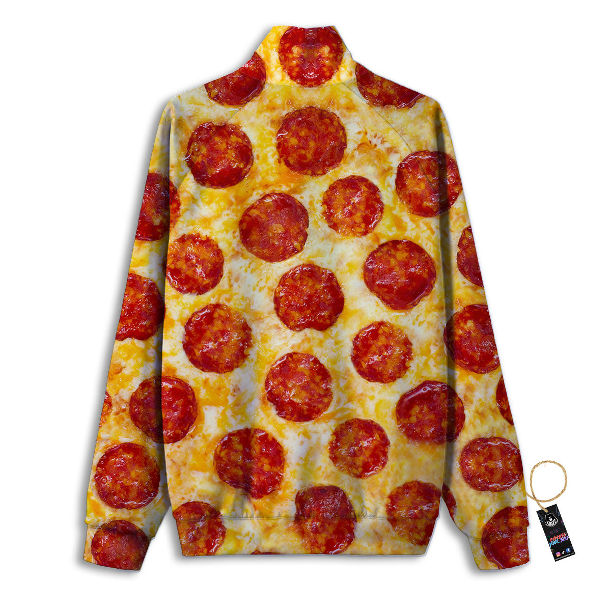 Pizza Pepperoni Print Track Jacket-grizzshop