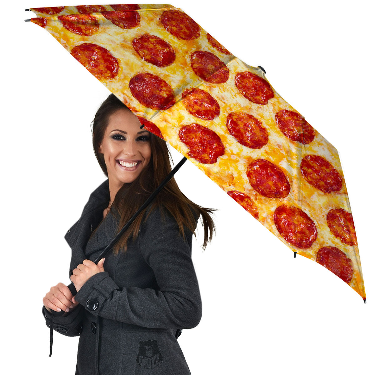 Pizza Pepperoni Print Umbrella-grizzshop
