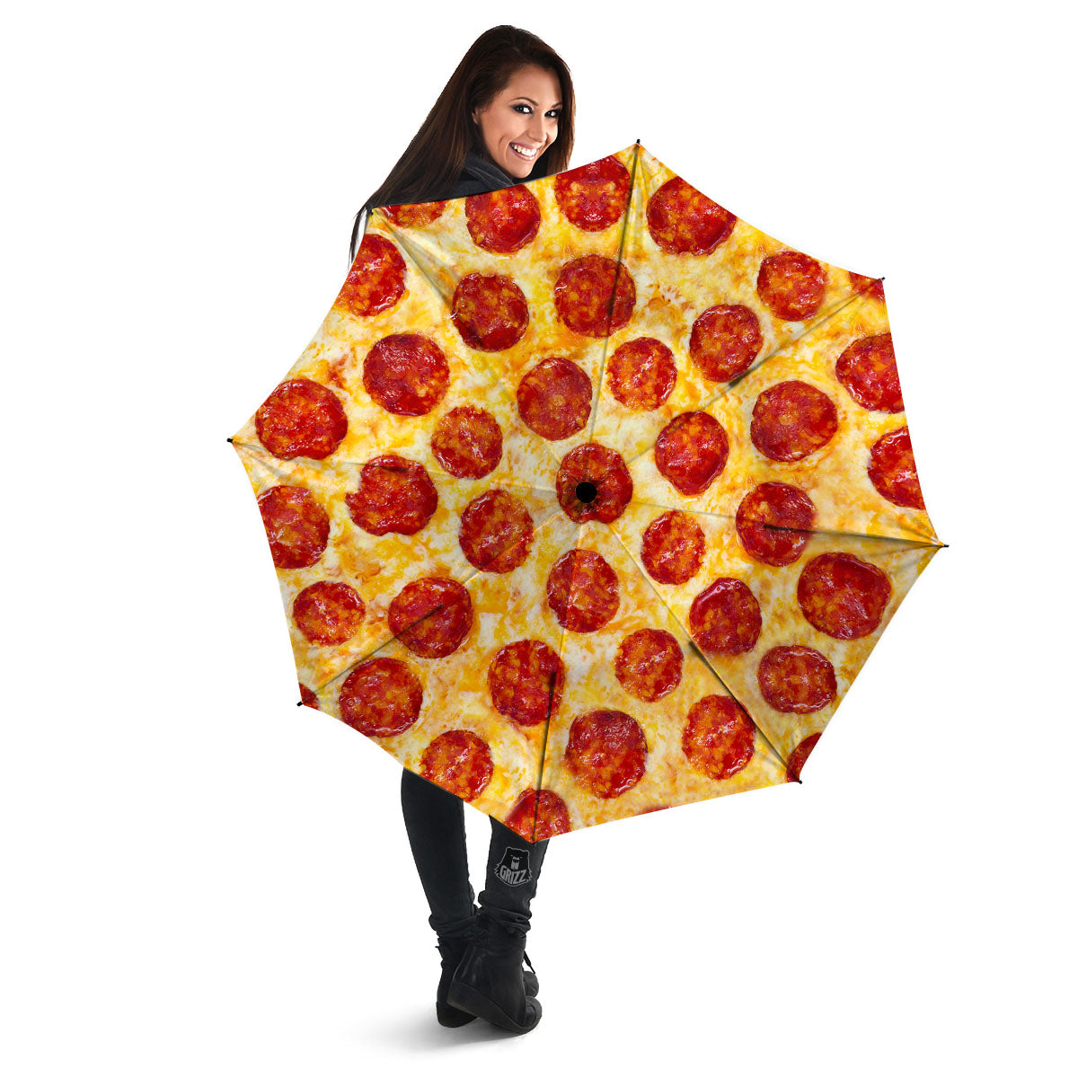 Pizza Pepperoni Print Umbrella-grizzshop