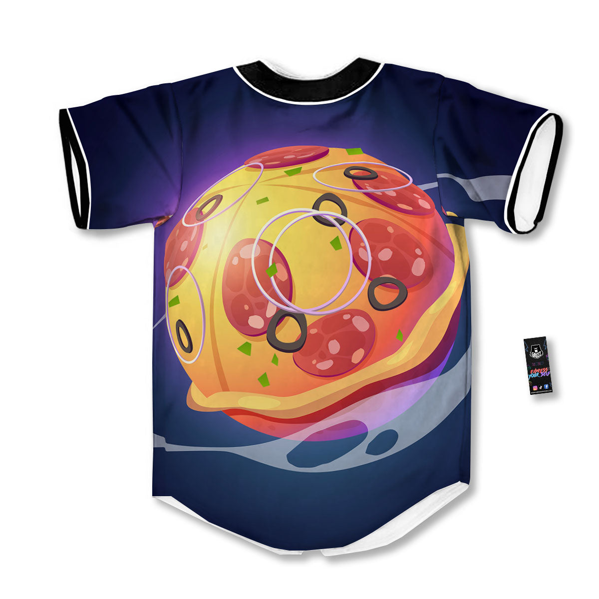 Pizza Planet Print Baseball Jersey-grizzshop