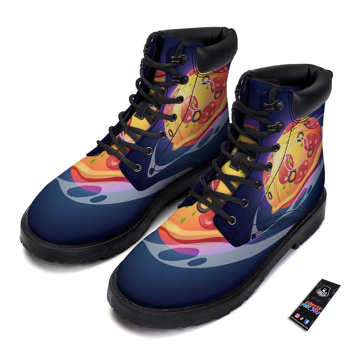 Pizza Planet Print Boots-grizzshop
