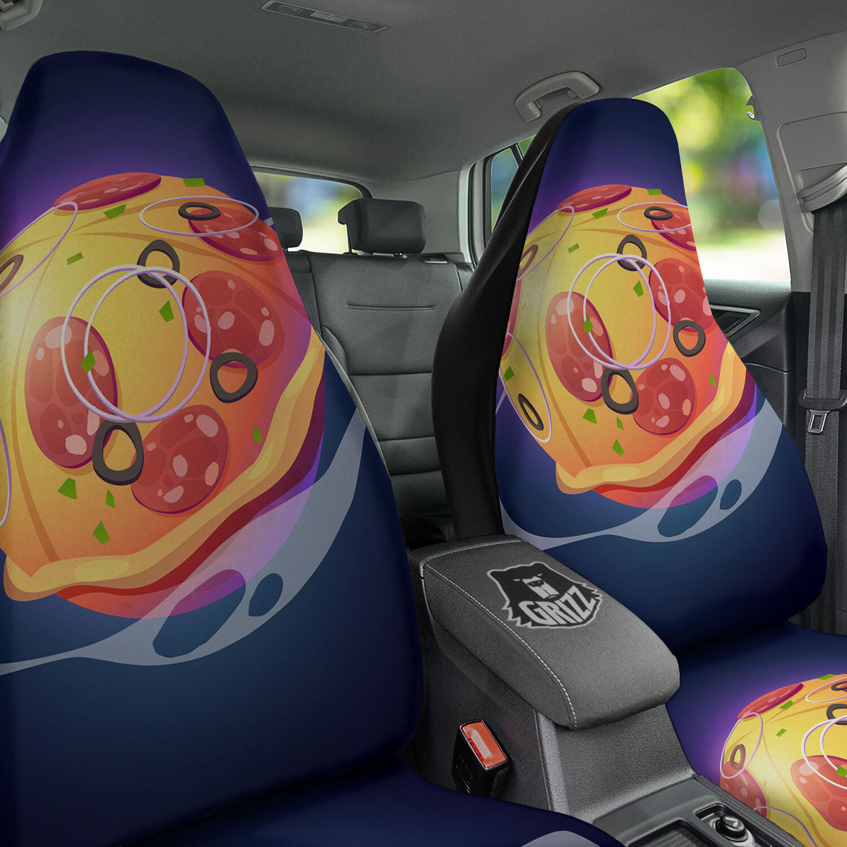 Pizza Planet Print Car Seat Covers-grizzshop