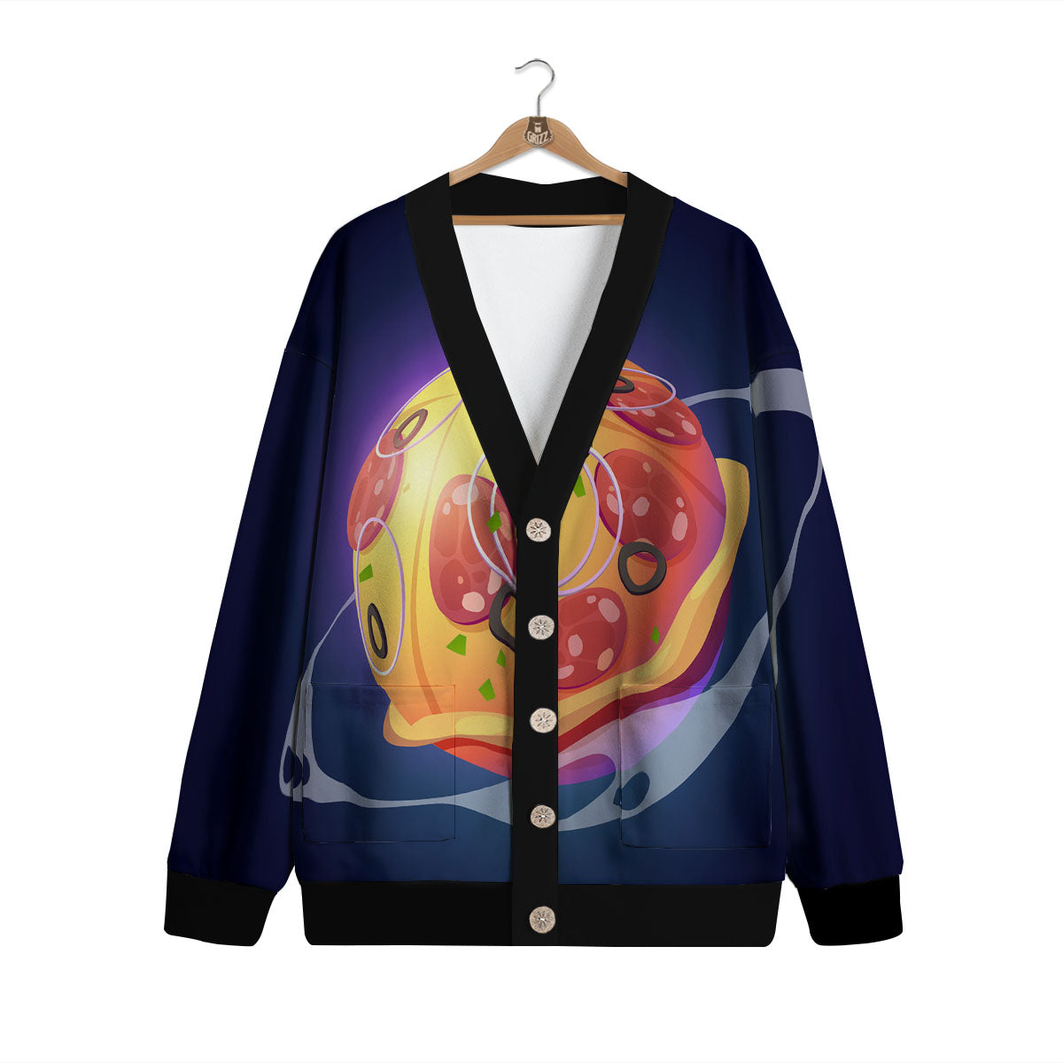 Pizza Planet Print Cardigan-grizzshop