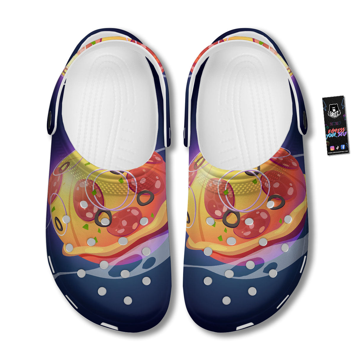 Pizza Planet Print Clog-grizzshop