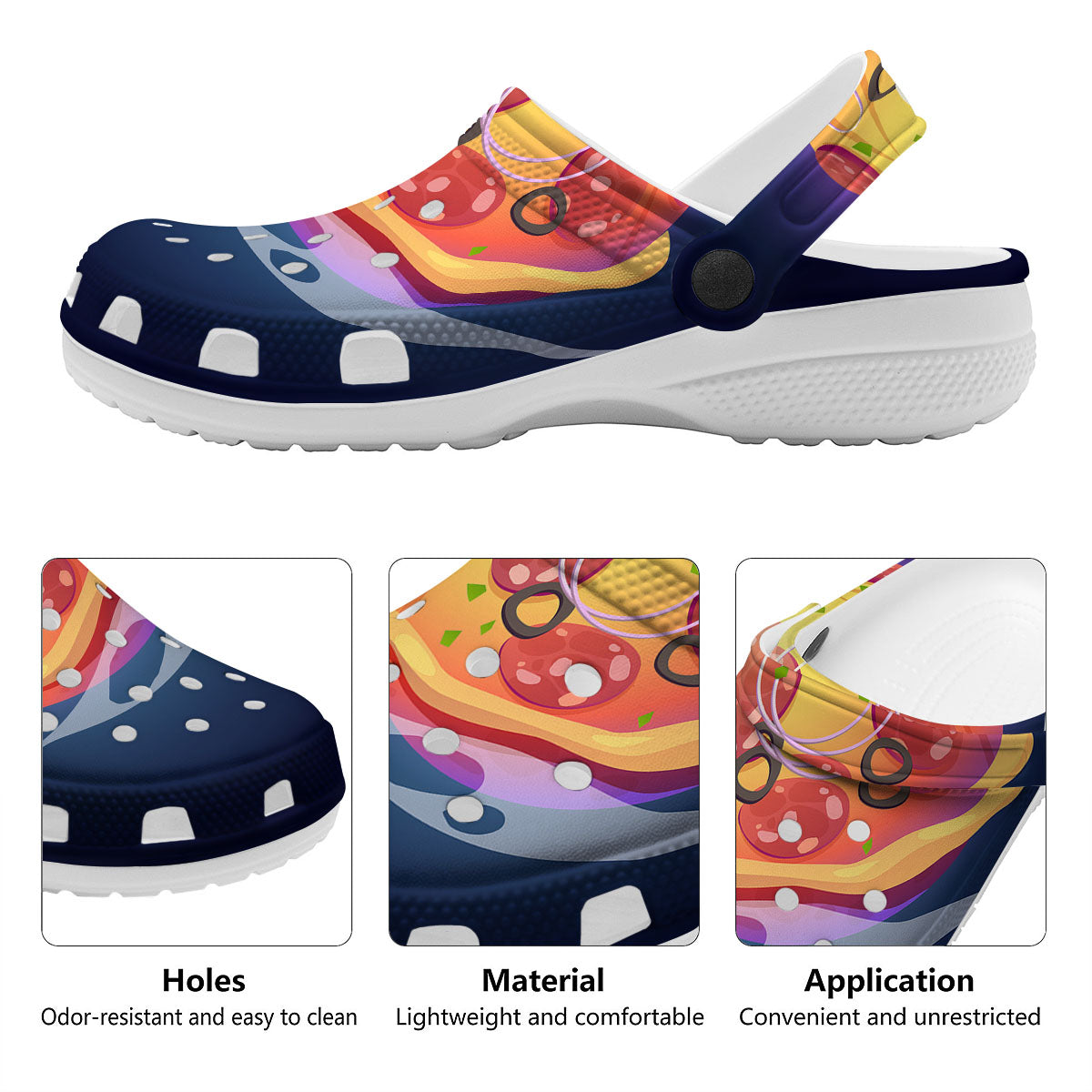 Pizza Planet Print Clog-grizzshop