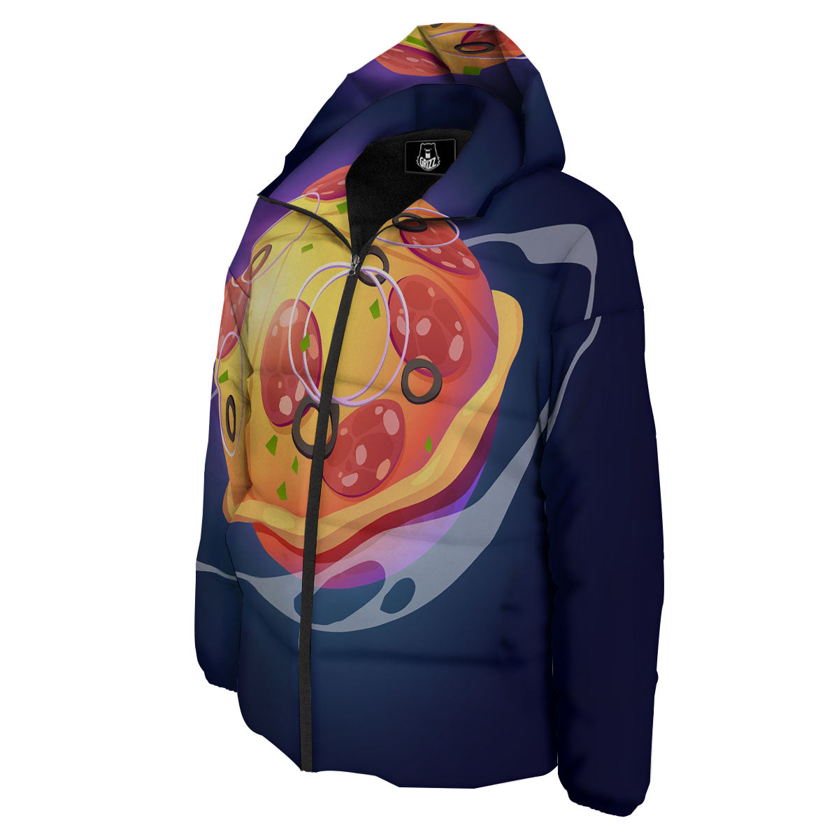 Pizza Planet Print Down Jacket-grizzshop