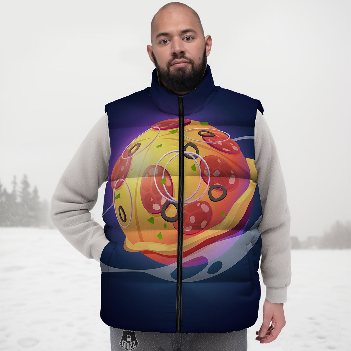 Pizza Planet  Print Down Vest