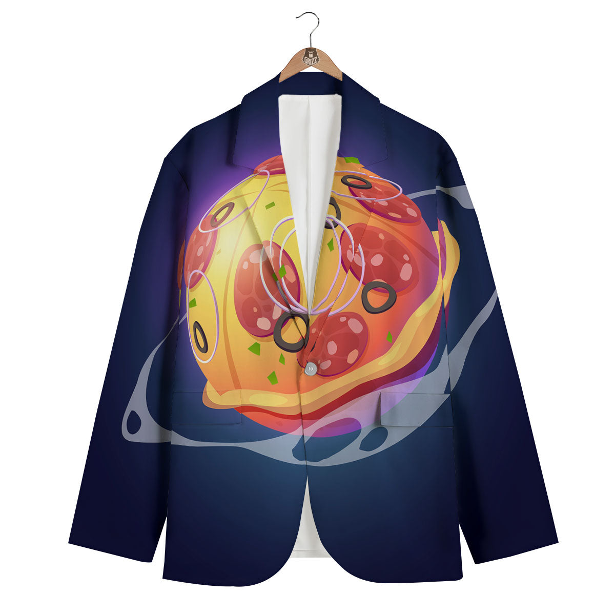 Pizza Planet Print Men's Blazer-grizzshop