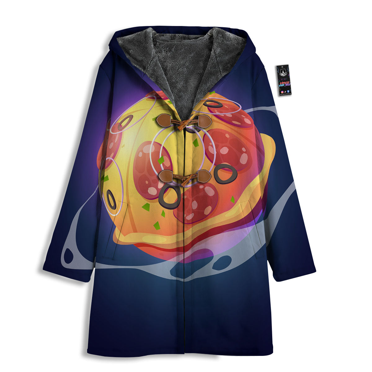 Pizza Planet Print Men's Windbreaker Jacket-grizzshop