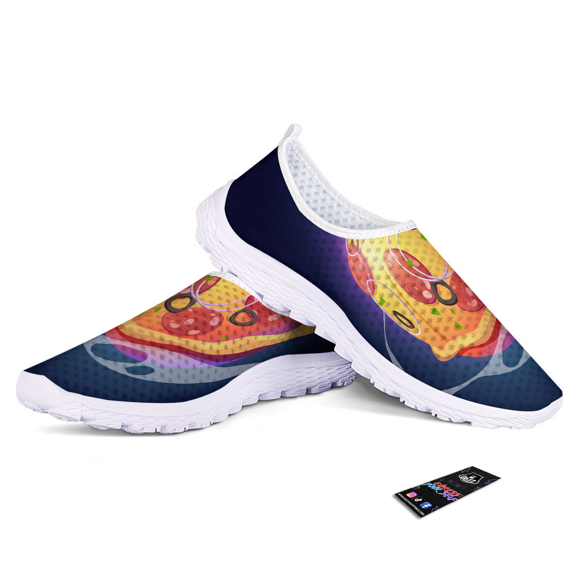Pizza Planet Print Nurse Shoes-grizzshop